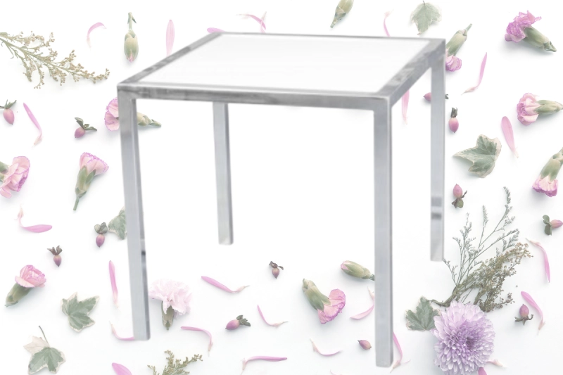 18″X18″ Chrome Plexi End Table