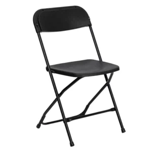 Black Plastic Folding Chair