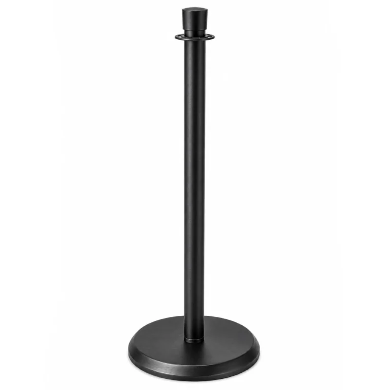 black stanchion